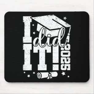 Retro I Did It Graduation 2025 Graduate Cl Of 2025 Mouse Mat