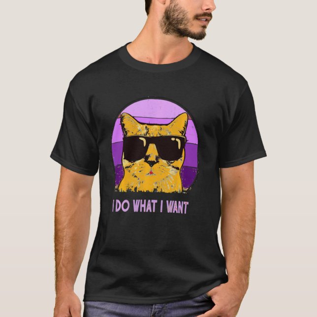 Retro I Do What I Want Cat  Cat  Essential T-Shirt (Front)