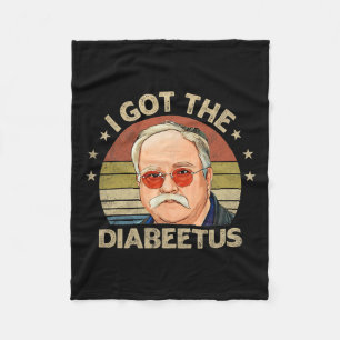 Retro I Got The Diabeetus Funny Diabetes Type 1 2  Fleece Blanket
