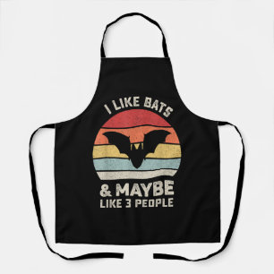 Retro I Like Bats Shirt Animal Bat Lover Gift Vint Apron