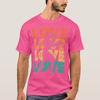 Retro I Love Boxing Theme Graphic Design Boxer T-Shirt