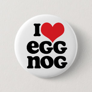Retro I Love Egg Nog Button