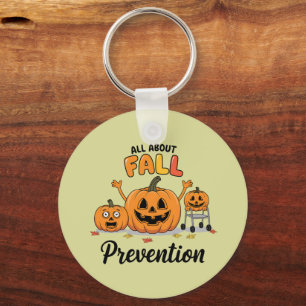 Retro I Love Fall Prevention Fall Occupational  Key Ring