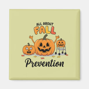 Retro I Love Fall Prevention Fall Occupational  Magnet