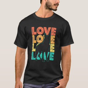 Retro I Love My German Shepherd Dog Theme Design T-Shirt