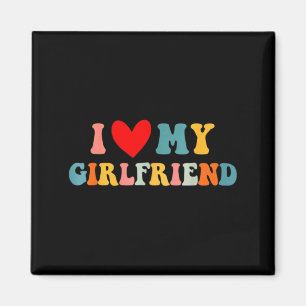 Retro I Love My Girlfriend I Heart My Girlfriend V Magnet