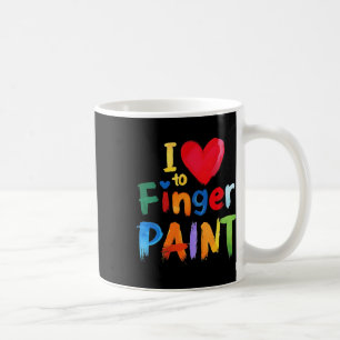 Retro I Love To Finger Paint Cute Couple Funny Val Coffee Mug