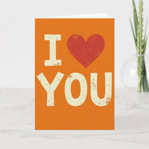 Retro I Love You Classic Card