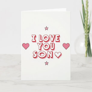 Retro I Love You Son Card