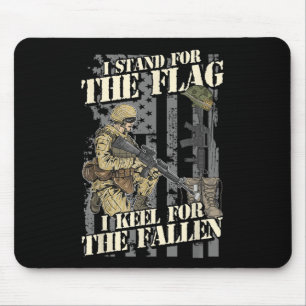 Retro I Stand For The Flag Kneel For The Fallen Me Mouse Mat