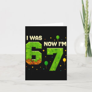Retro I Was 6 Now I'm 7 Birthday Gift For Boys Kid Card