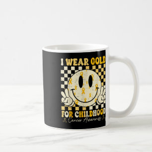 Retro I Wear Gold For Childhood Cancer Awareness G Coffee Mug