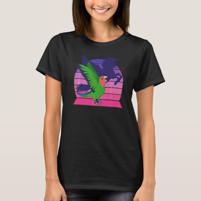 Retro I Winged Unicorn I Screaming Rosy faced Gree T-Shirt (Front)