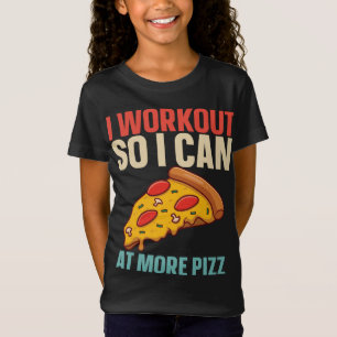Retro I Workout So I Can Eat More Pizza Gym Funny  T-Shirt