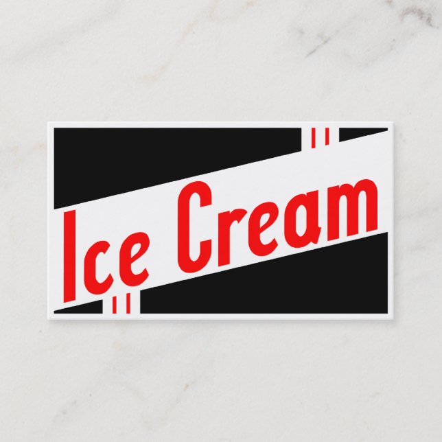 retro ice cream business card (Front)
