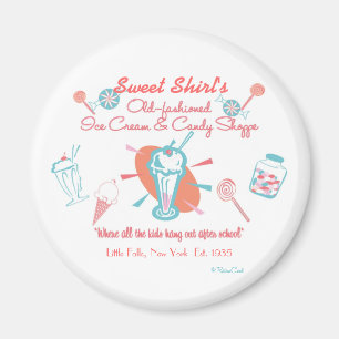 Retro Ice Cream & Candy Shoppe Magnet