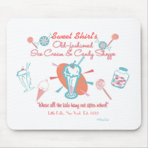 Retro Ice Cream & Candy Shoppe Mouse Mat