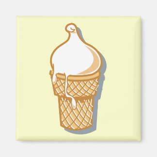 retro ice cream cone magnet