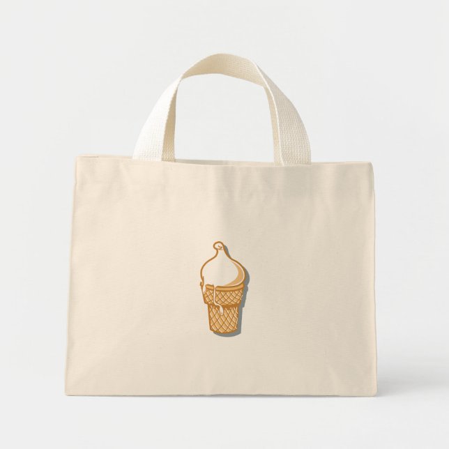 retro ice cream cone mini tote bag (Front)