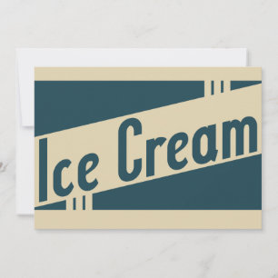 retro ice cream invitation