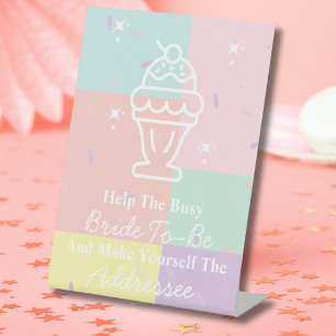 Retro Ice Cream Make Yourself The Addressee Pedestal Sign