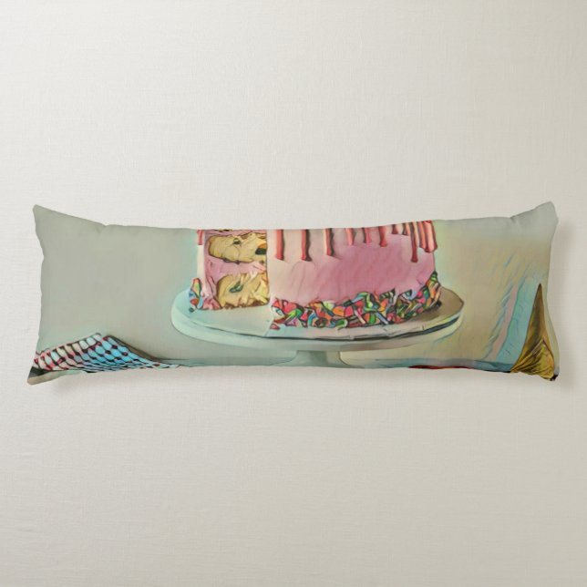 Retro ice cream popsicle body cushion (Front)