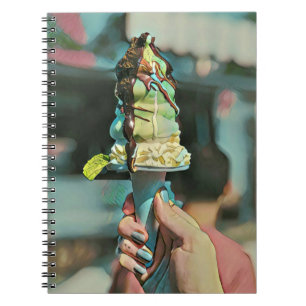 Retro ice cream popsicle notebook