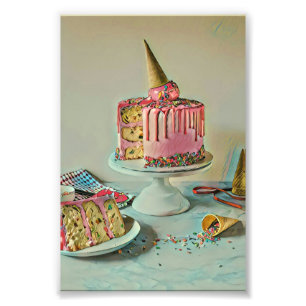 Retro ice cream popsicle photo print