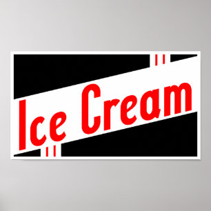 retro ice cream poster