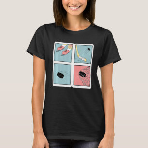Retro Ice Hockey Athlete Vintage Winter Sport Goal T-Shirt