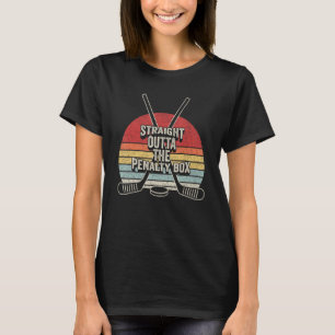 Retro Ice Hockey Player Gift Straight Outta The Pe T-Shirt