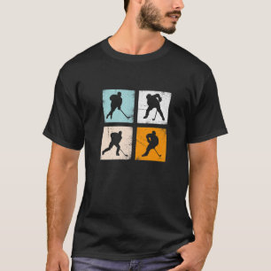 Retro Ice Hockey Skater For Player Fans, Men Women T-Shirt