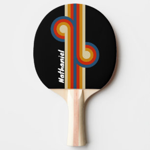Retro Ice Rainbow Loop with Name Ping Pong Paddle