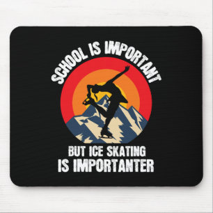 Retro Ice Skating Winter Sports Ski Skate Vintage Mouse Mat