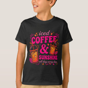 Retro iced coffee & sunshine funny summer T-Shirt