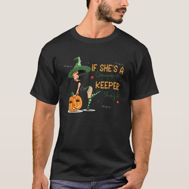 Retro If She's A Creeper She Is A Keeper  Hallowee (Front)