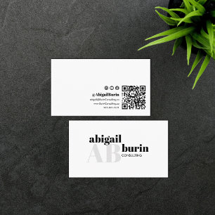 Retro IG Facebook Youtube   Social Media QR Code Business Card