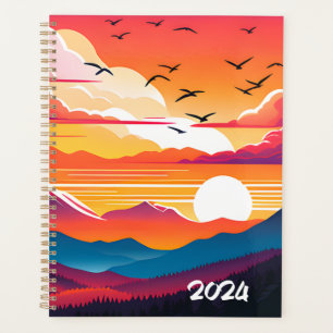 Retro illustrated planner 2024