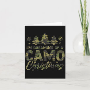 Retro I'm Dreaming Of A Camo Christmas Camouflage  Card