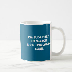 Retro i'm here to watch new england lose funny tee coffee mug