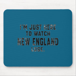 Retro i'm just here watch new england lose funny v mouse mat