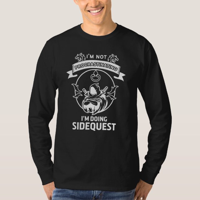 Retro I'm Not Procrastinating I´m Doing Side Quest T-Shirt (Front)