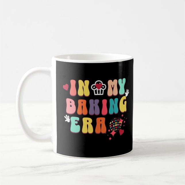 Retro In my Baking Era groovy Coffee Mug (Left)
