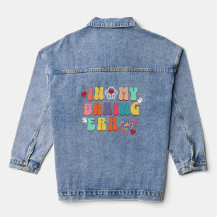 Retro In my Baking Era groovy Denim Jacket