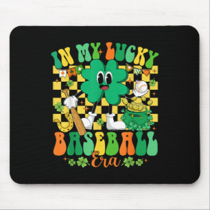Retro In My Lucky Baseball Era St Patrick Day Base Mouse Mat