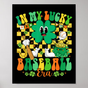 Retro In My Lucky Baseball Era St Patrick Day Base Poster