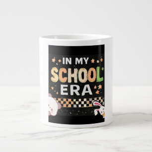 Retro In My School Era Aesthetic Back to School Large Coffee Mug