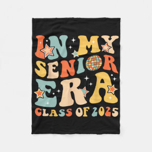 Retro In My Senior Era Cl Of 2025 Senior 2025 Grad Fleece Blanket