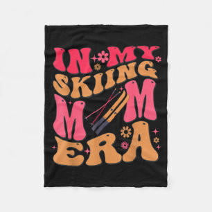 Retro in my skiing mom era mama boy fleece blanket