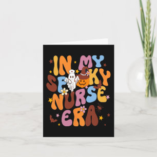 Retro In My Spooky Nurse Era Funny Spooky Nurse Ha Card